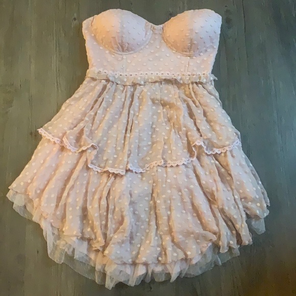 NWT Spell Mira Bustier RaRa Dress Rose - Picture 8 of 16